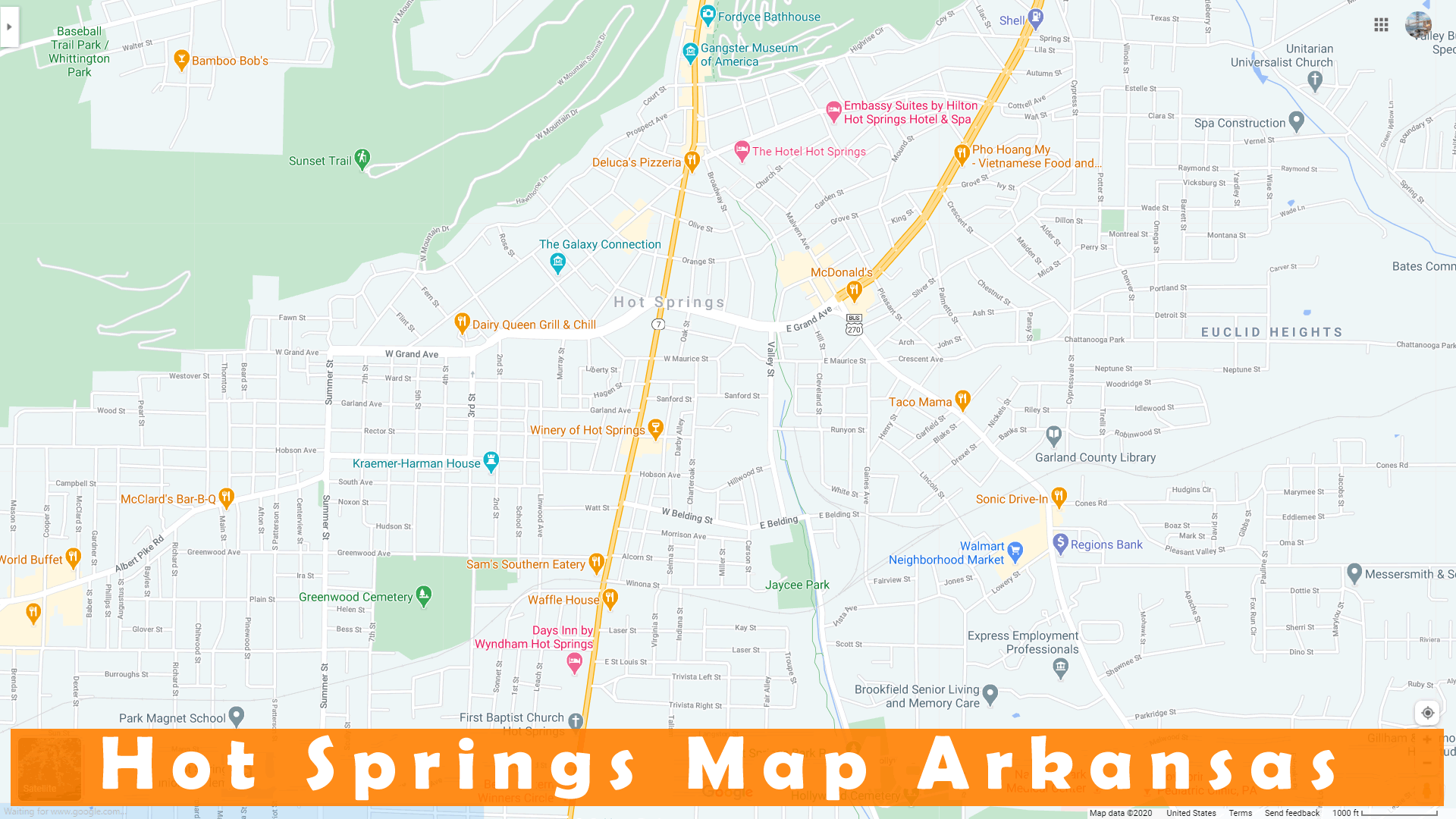 Hot Springs Arkansas Map